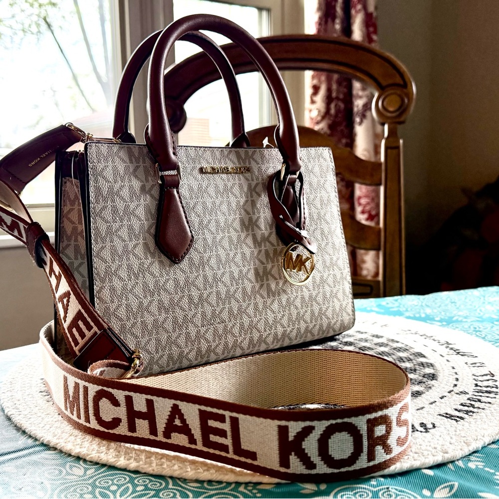 Michael Kors Brown and Cream Women's Bag